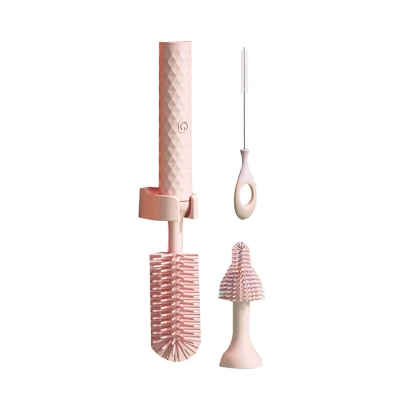 Silicone Bottle Brush Set Rooeling Electric Baby Bottle Brush Efficient Electric Baby Bottle Cleaner Brush Set 301Mm 066B