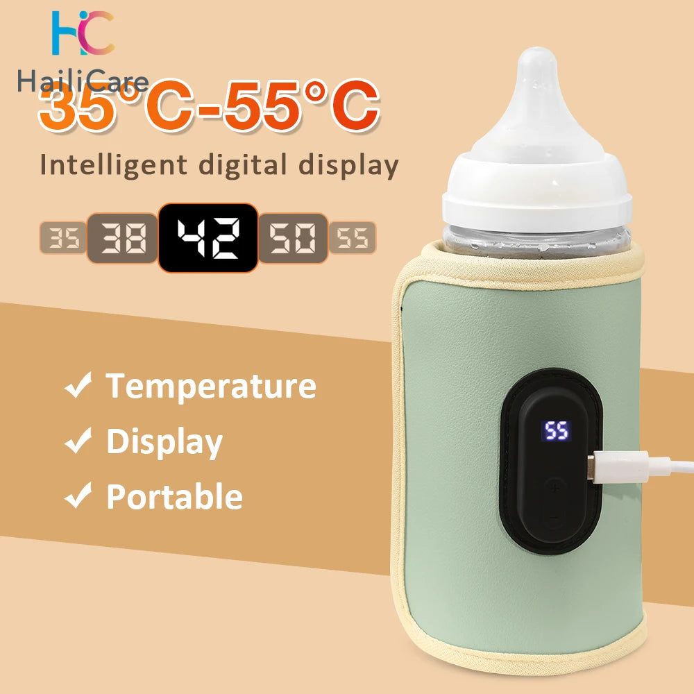 Baby Bottle Warmer 3-Speed Adjustment Baby Bottle Cup Warmer Car Portable USB Bottle Warmer Baby and Children Outdoor Travel