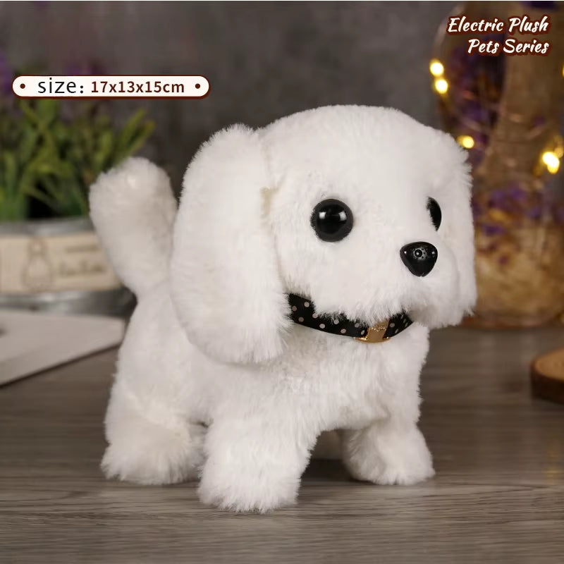 Electronic Simulation Pet Dog Toy Walking Interactive Dog Plush Doll Toys Vibrating Automatic Moving Electric Puppy Gift for Kid