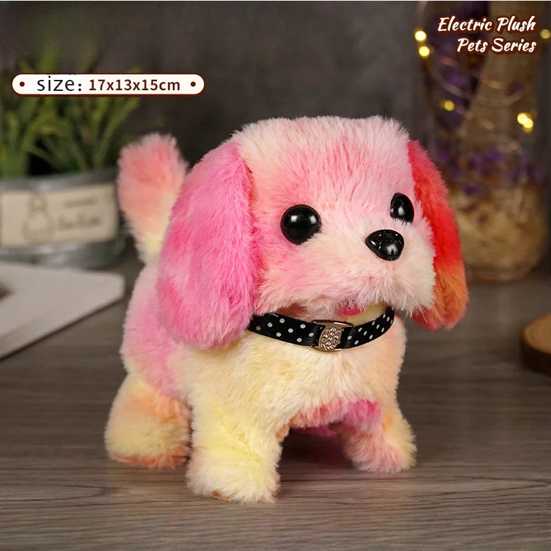 Electronic Simulation Pet Dog Toy Walking Interactive Dog Plush Doll Toys Vibrating Automatic Moving Electric Puppy Gift for Kid