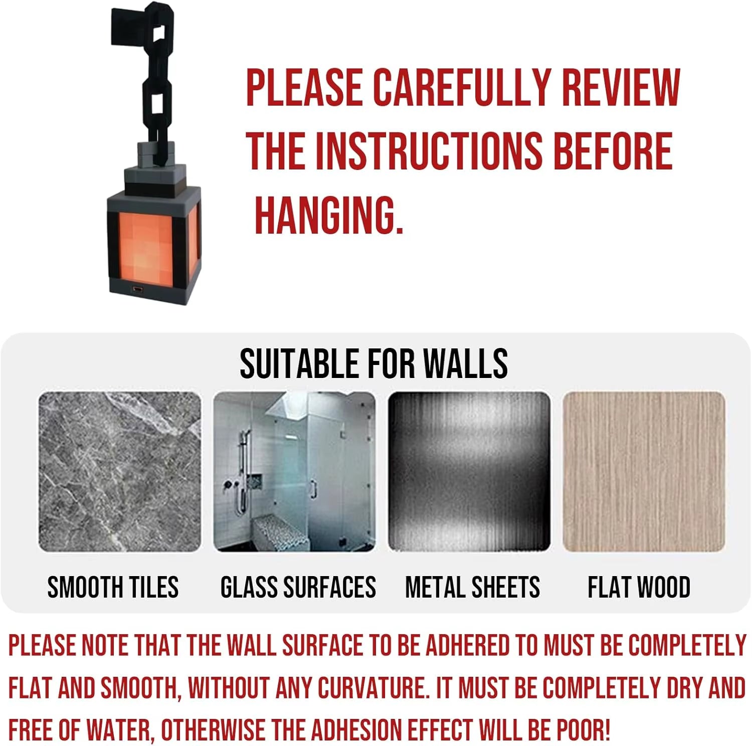 Pixelated Lantern Night Light 16-Color Led Wall Mood Night Light W Touch Switch&Remote Control-Rechargeable Costume Cosplay Lamp