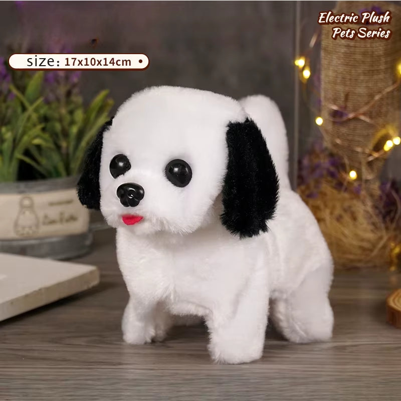 Electronic Simulation Pet Dog Toy Walking Interactive Dog Plush Doll Toys Vibrating Automatic Moving Electric Puppy Gift for Kid