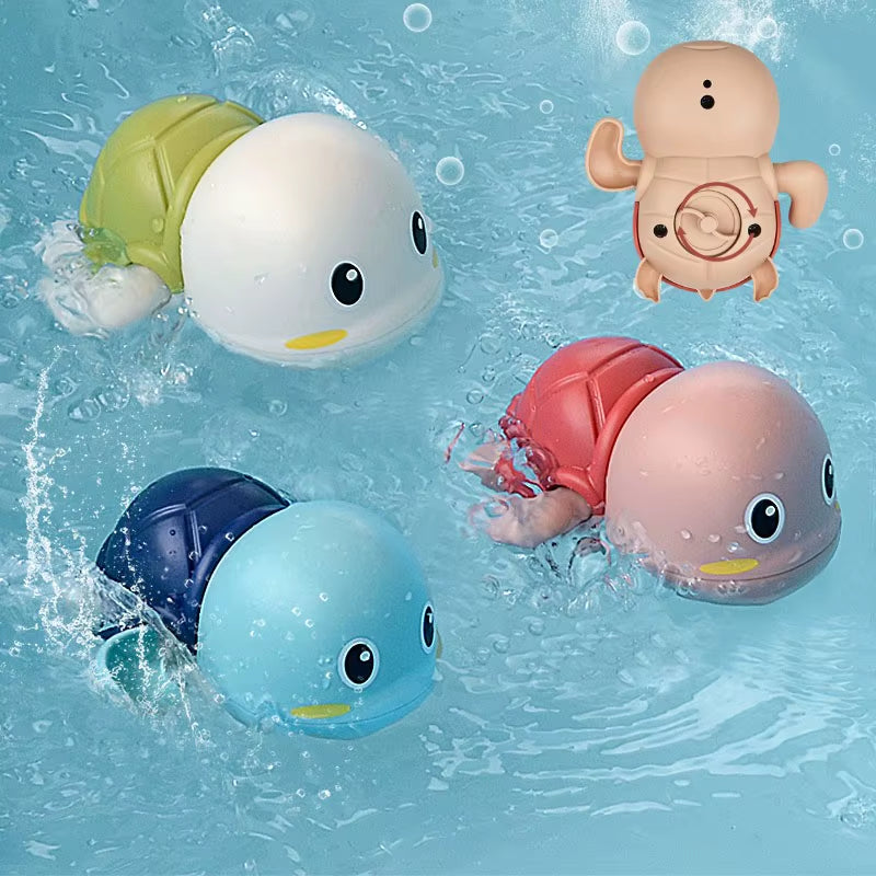 1-6PCS Baby Bath Toys Water Chain Clock Bath Cute Swimming Turtle Toys Children'S Swimming Pool Beach Toys Kids Bathroom Toys