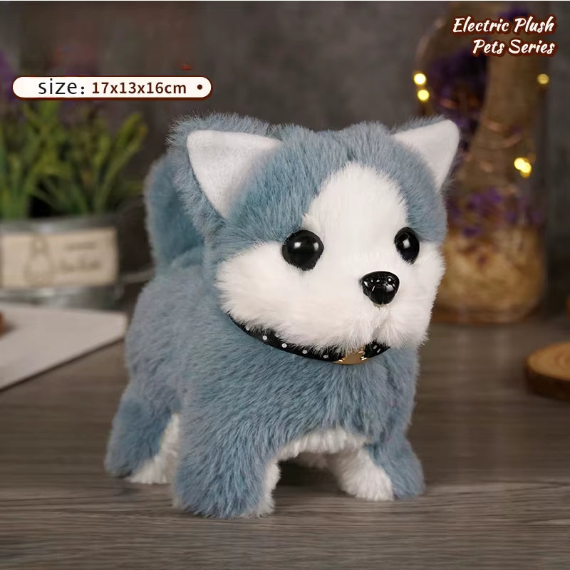 Electronic Simulation Pet Dog Toy Walking Interactive Dog Plush Doll Toys Vibrating Automatic Moving Electric Puppy Gift for Kid