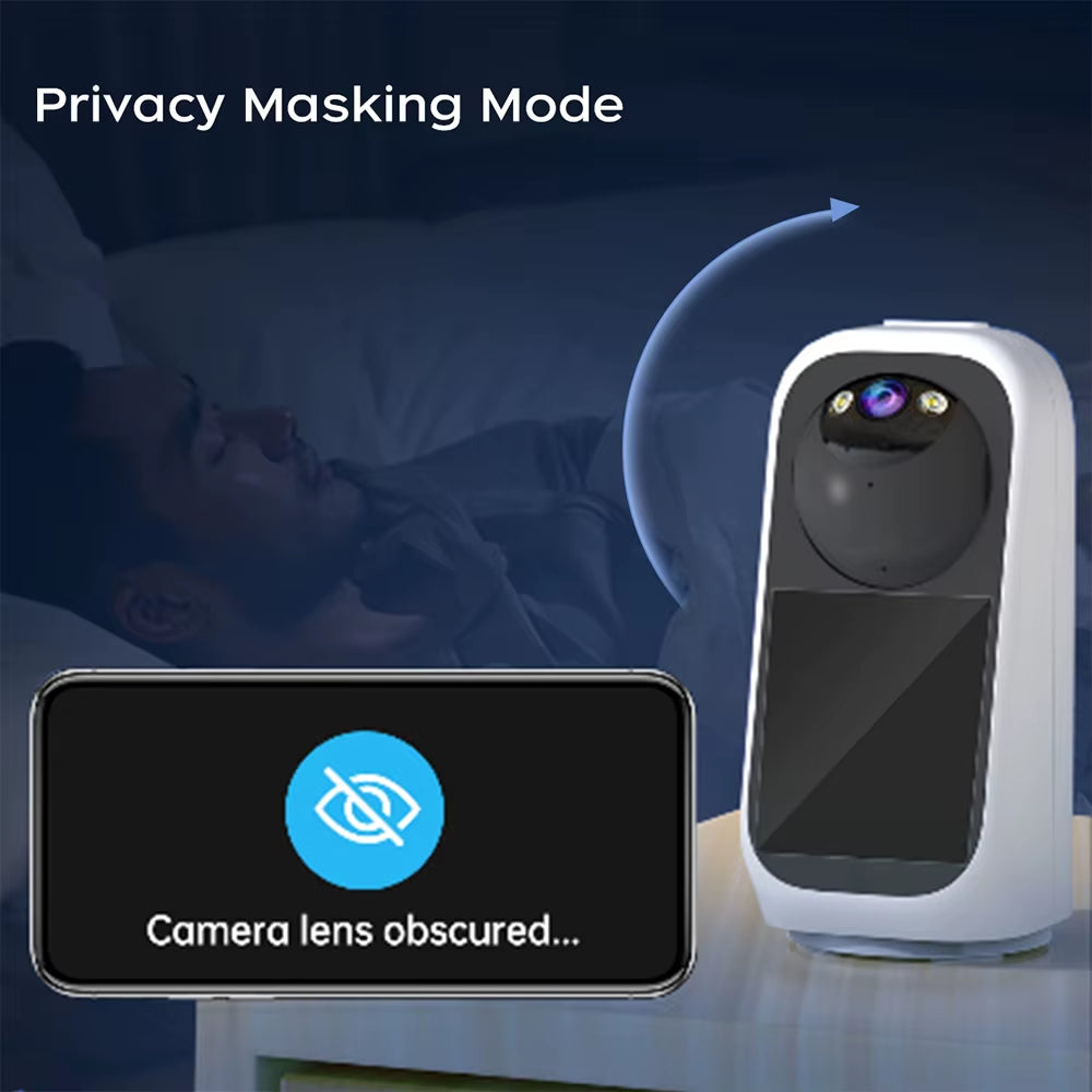 Jooan 2K 3MP PTZ Ip Camera Video Call with 2.8Inch LED Screen Baby Cry Sound Detection Security Camera AI Tracking Baby Monitor